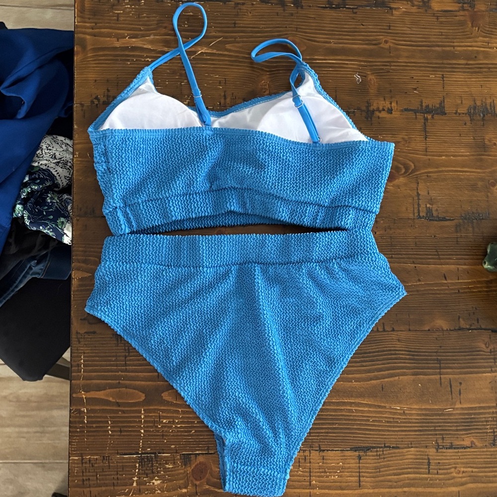 Electric Blue Textured Bikini Set💥